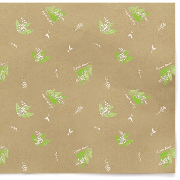 Water resistant kraft sheets Happy 25x30 cm vert 60