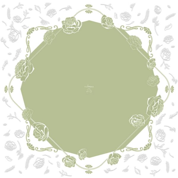 Rames fantaisie en polypropylène Audrey pour bulle d'eau 80x80 cm vert 40