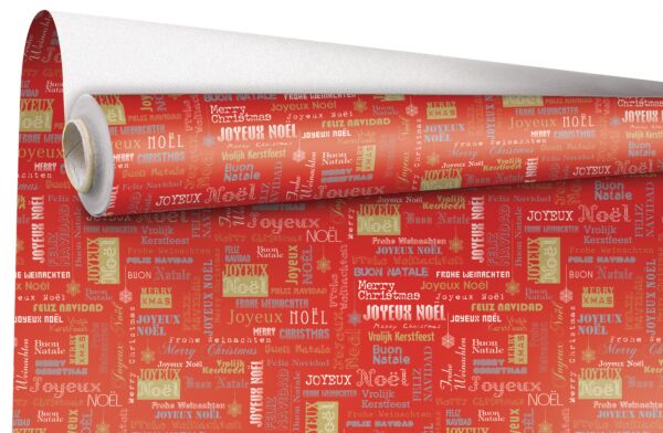 Red texto wrapping paper
