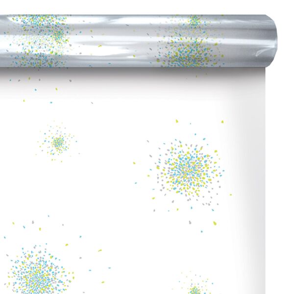 Patterned polypro roll Doris for bouquets 0.80x120 m vert 35