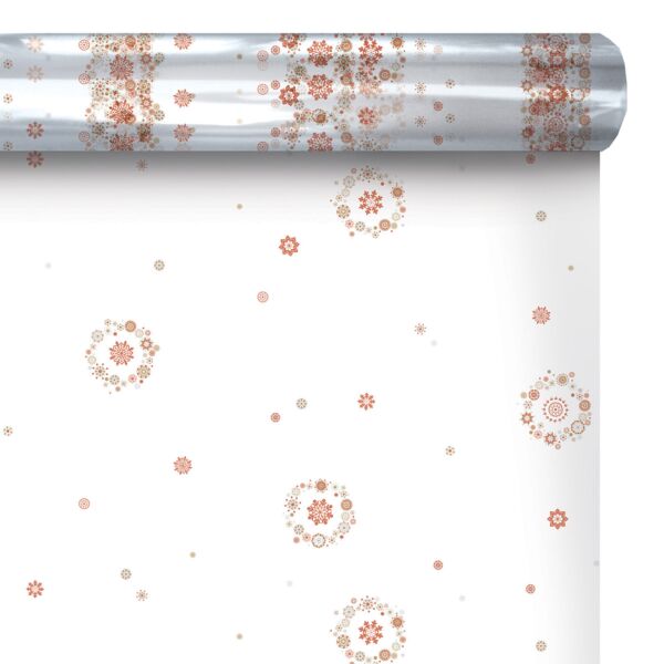 Patterned polypro roll Erina for bouquets 0.80x120 m orange 35
