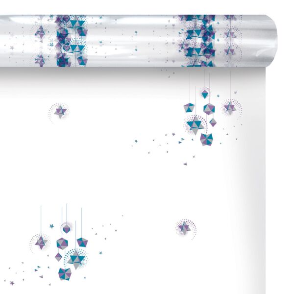 Patterned polypro roll Erwan for bouquets 0.80x120 m bleu 40
