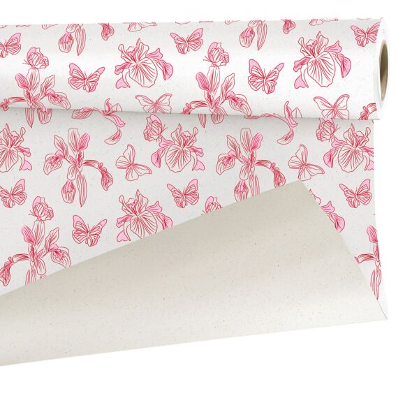 Eco-friendly beetroot paper roll Alizée 0.79x40 m rouge 80