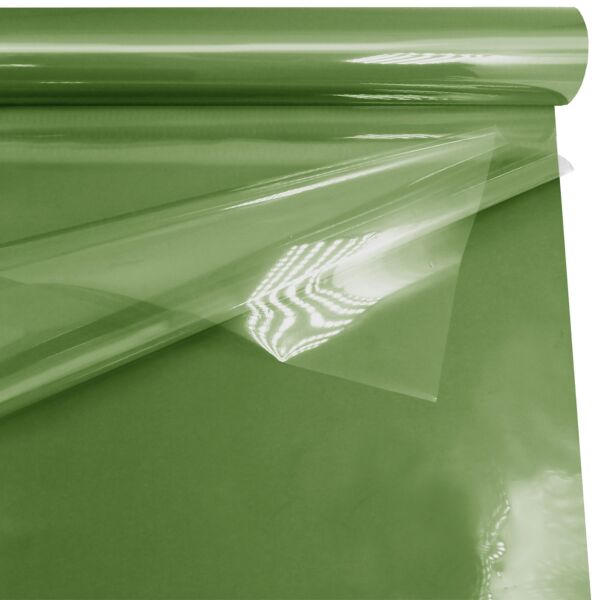 Rouleau film double uni en polypropylène pour le deuil 0.80x50 m vert 35