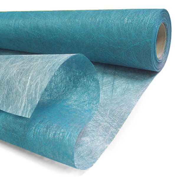 Rouleau de fibre Mistral métallisé pour Noël 0.75x20 m bleu