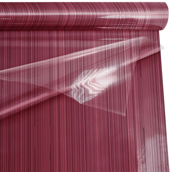 Patterned polypro double film roll Ritmic for mourning 0.80x50 m rouge 35