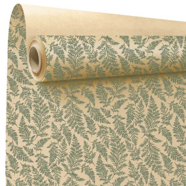 Patterned kraft roll Cyrielle 0.79x40 m vert 60