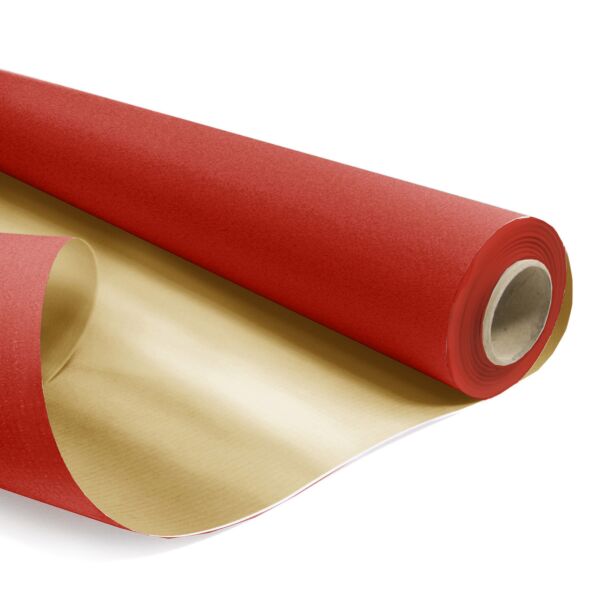 Kraft roll Duo Metallic 0.79x40 m rouge 60