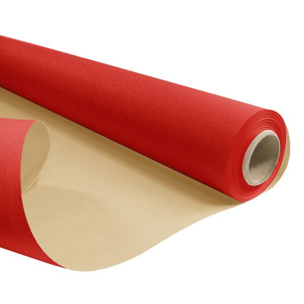 Rouleau kraft naturel 10m 0.49x10 m rouge 50