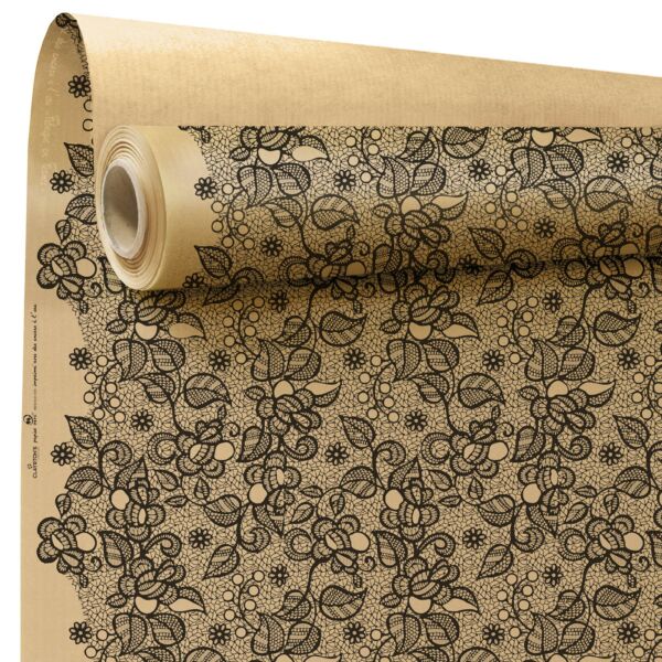 Rouleau kraft fantaisie Subtilité 0.80x40 m noir 60