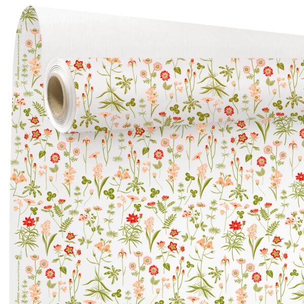 Patterned kraft roll Ysée 0.79x40 m rouge 60 BC