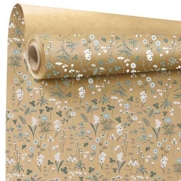Patterned kraft roll Ysée 0.79x40 m vert 60 ECR