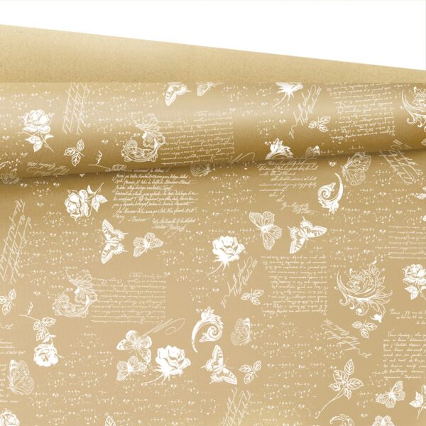 Water resistant kraft roll Romance 0.79x25 m blanc 60