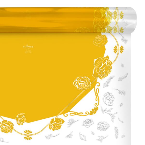 Rame en rouleau fantaisie en polypropylène Audrey pour bulle d'eau 0.60x40 m orange 40