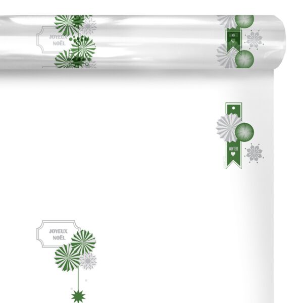 Rouleau de polypropylène fantaisie Ava pour bouquets 0.60x120 m vert 40