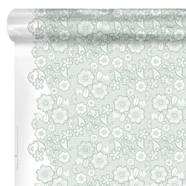 Patterned polypro roll Broderie for bouquets 0.80x100 m vert 35