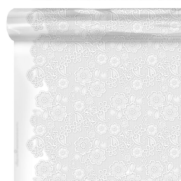 Patterned polypro roll Broderie for bouquets 0.80x100 m blanc 35