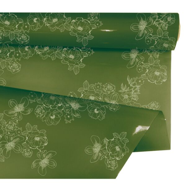 Rouleau fantaisie Claybrill Camila pour bouquets 0.80x25 m vert 35