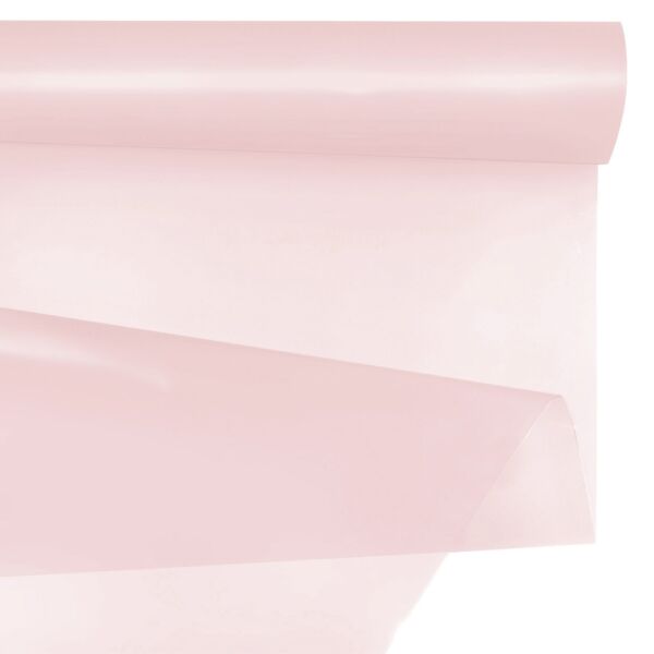 Plain frosted opaline roll for bouquets 0.69x50 m rose 35