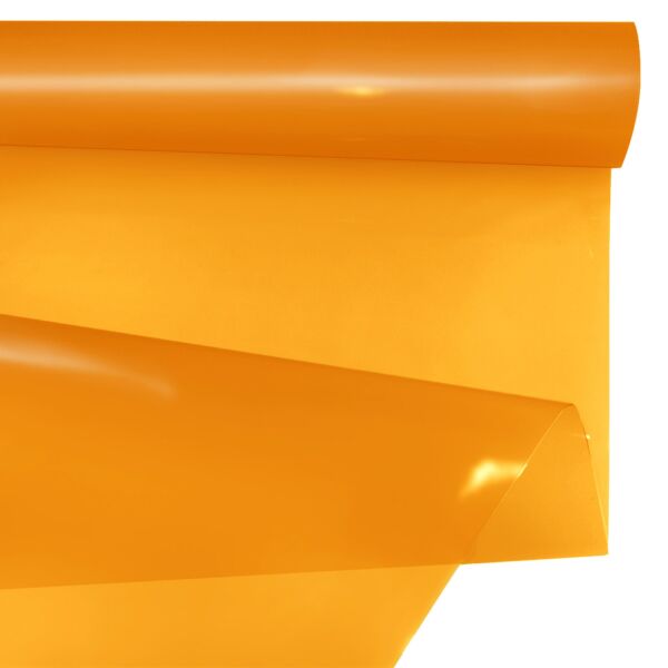 Rouleau de film polypropylène opaline uni, translucide et coloré 0.79x40 m orange 35