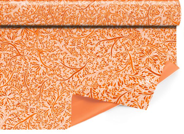 Patterned Claybrill roll Clarisan for bouquets 0.80x40 m orange 35