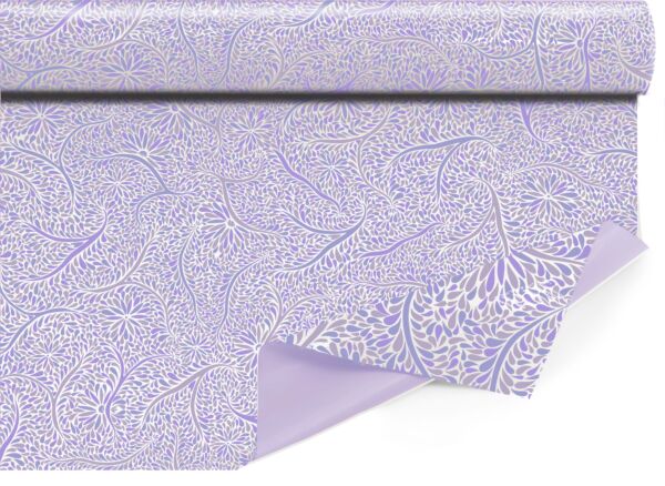 Patterned Claybrill roll Clarisan for bouquets 0.80x40 m lilas 35