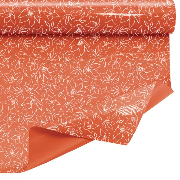 Patterned Clayrbrill roll Baki for bouquets 0.80x40 m orange 35