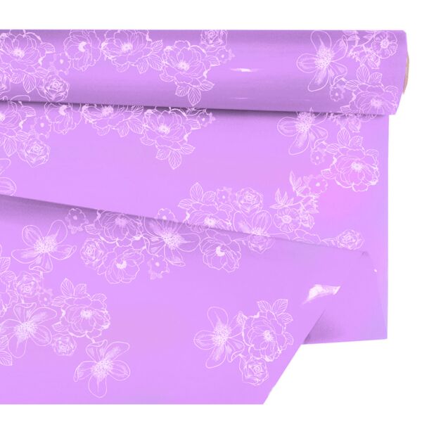 Rouleau fantaisie Claybrill Camila pour bouquets 0.80x25 m violet 35