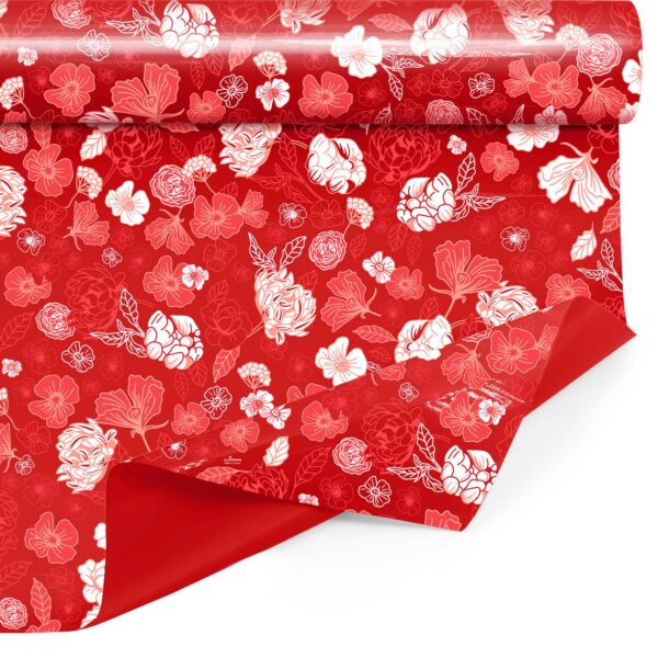 Patterned Claybrill roll Génésis for bouquets 0.80x40 m rouge 35