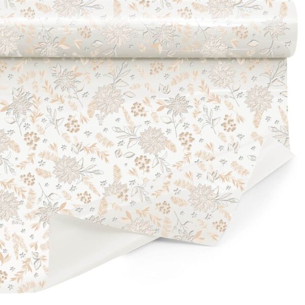 Rouleau fantaisie Claybrill Gift pour bouquets 0.80x40 m blanc 35