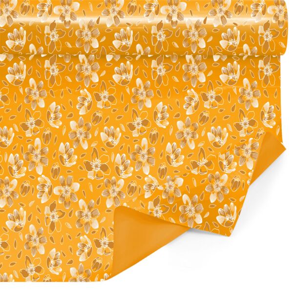Patterned Claybrill roll Léna for bouquets 0.79x40 m orange 35