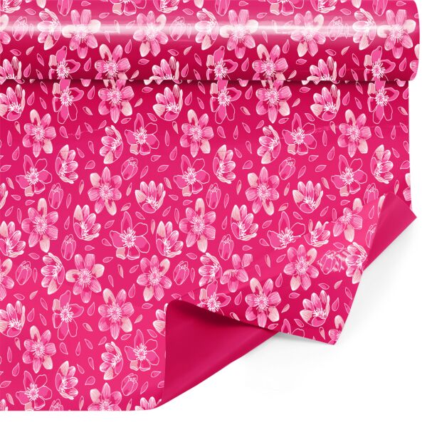 Patterned Claybrill roll Léna for bouquets 0.79x40 m rose 35
