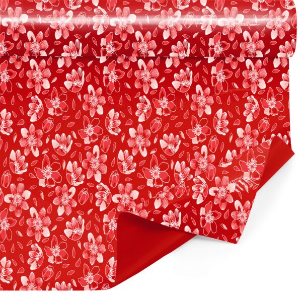 Patterned Claybrill roll Léna for bouquets 0.79x40 m rouge 35