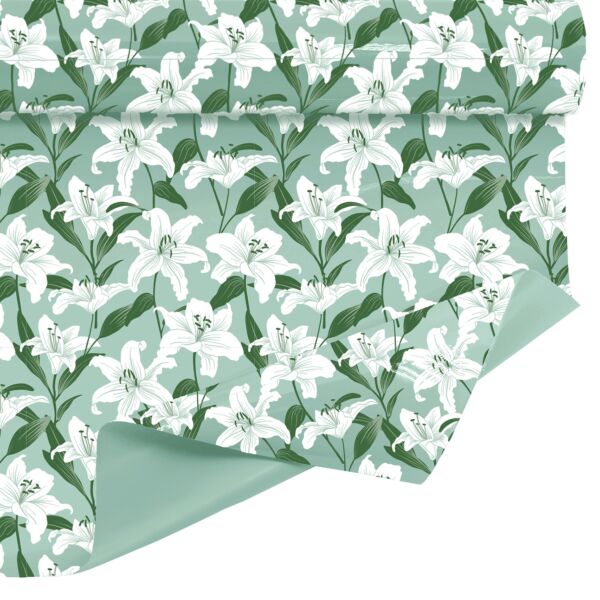 Patterned Clayrbrill roll Lysandre for bouquets 0.80x40 m vert 35