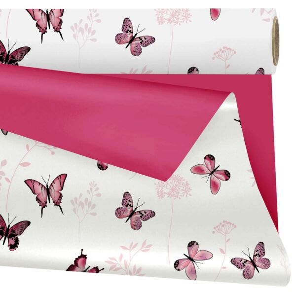 Rouleau en polypropylène mat Floraison 0.79x25 m rose 40