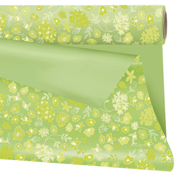 Rouleau en polypropylène mat Héloise 0.79x25 m vert 40