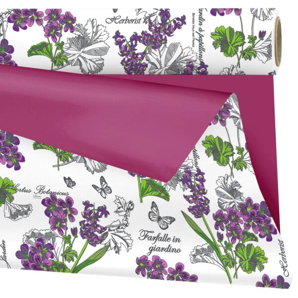 Rouleau en polypropylène mat Jardin 0.79x25 m violet 40