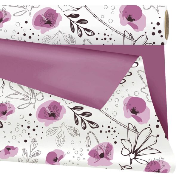 Rouleau en polypropylène mat Lilou 0.79x25 m violet 40