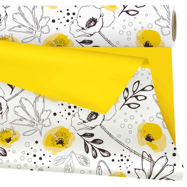 Rouleau en polypropylène mat Lilou 0.79x25 m jaune 40