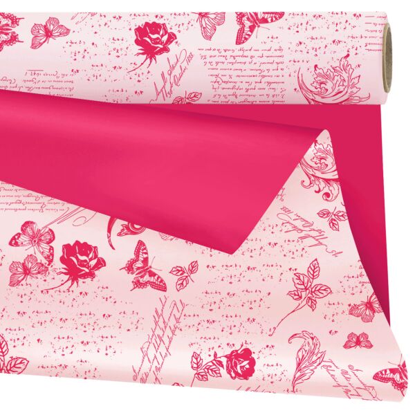 Rouleau de polypropylène mat Romance 0.79x25 m rose 40