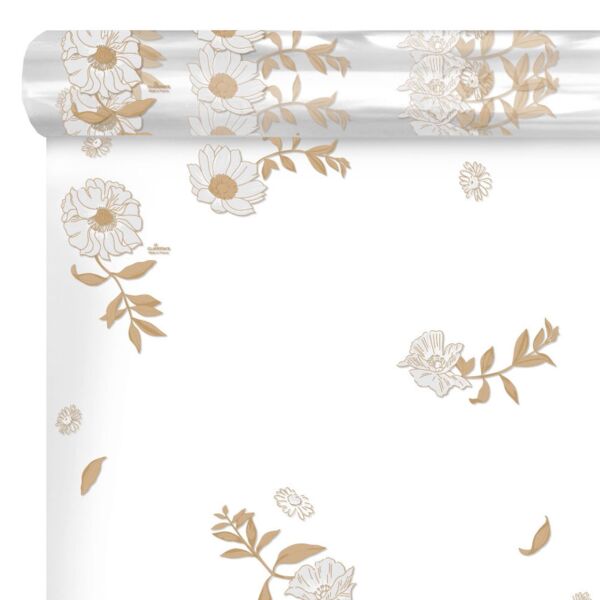 Patterned polypro roll Dynasty for bouquets 0.80x120 m blanc 35