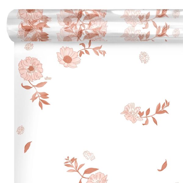 Rouleau de polypropylène fantaisie Dynasty pour bouquets 0.80x120 m rouge 35