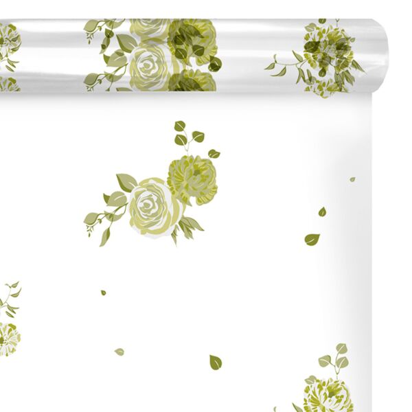Rouleau de polypropylène fantaisie Emilie pour bouquets 0.70x50 m vert 35