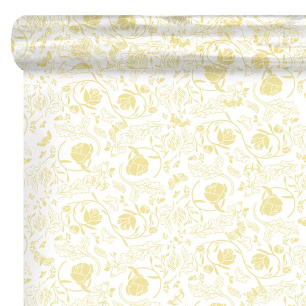 Patterned polypro roll Enchantée for bouquets 0.80x100 m beige 35