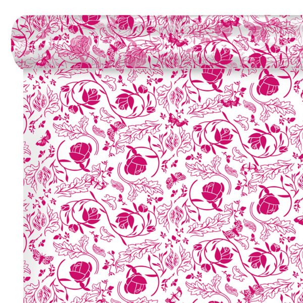 Patterned polypro roll Enchantée for bouquets 0.80x100 m rose 35
