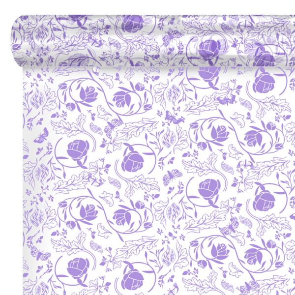 Rouleau de polypropylène fantaisie Enchantée pour bouquets 0.80x100 m violet 35
