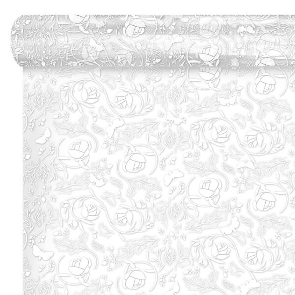 Patterned polypro roll Enchantée for bouquets 0.80x100 m blanc 35