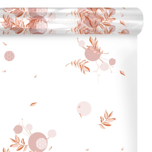 Rouleau de polypropylène fantaisie Evasion pour bouquets 0.60x120 m orange 35