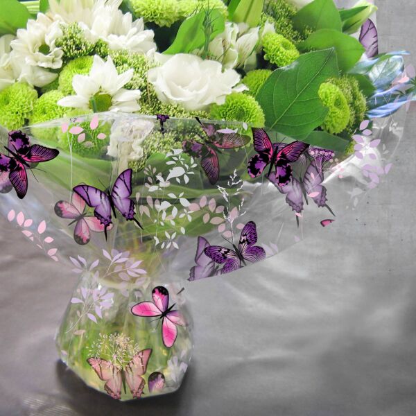 Patterned polypro roll Floraison for bouquets