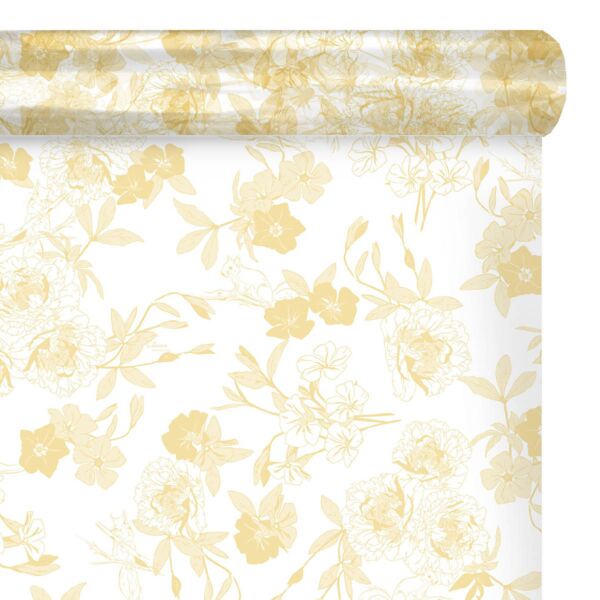 Patterned polypro roll Foresty for bouquets 0.80x100 m beige 35